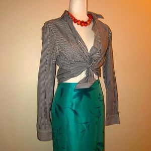 Jones New York Silk Floral Maxi Skirt